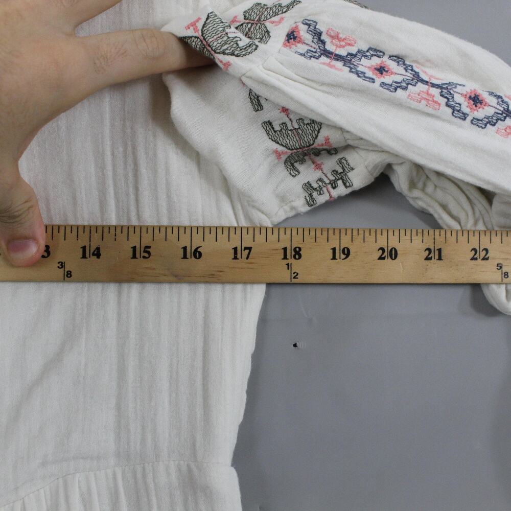 Anthropologie White and Gray Maxi Dress - Picture 12 of 14